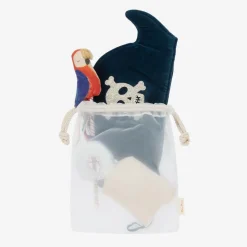 Blue Velvet Pirate Hat Costume Set