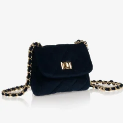 Blue Velvet Quilted Bag (13cm)