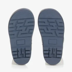 Blue Wavy Stripes & Stars Rain Boots