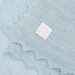 Blue Wool Baby Shawl (122cm)