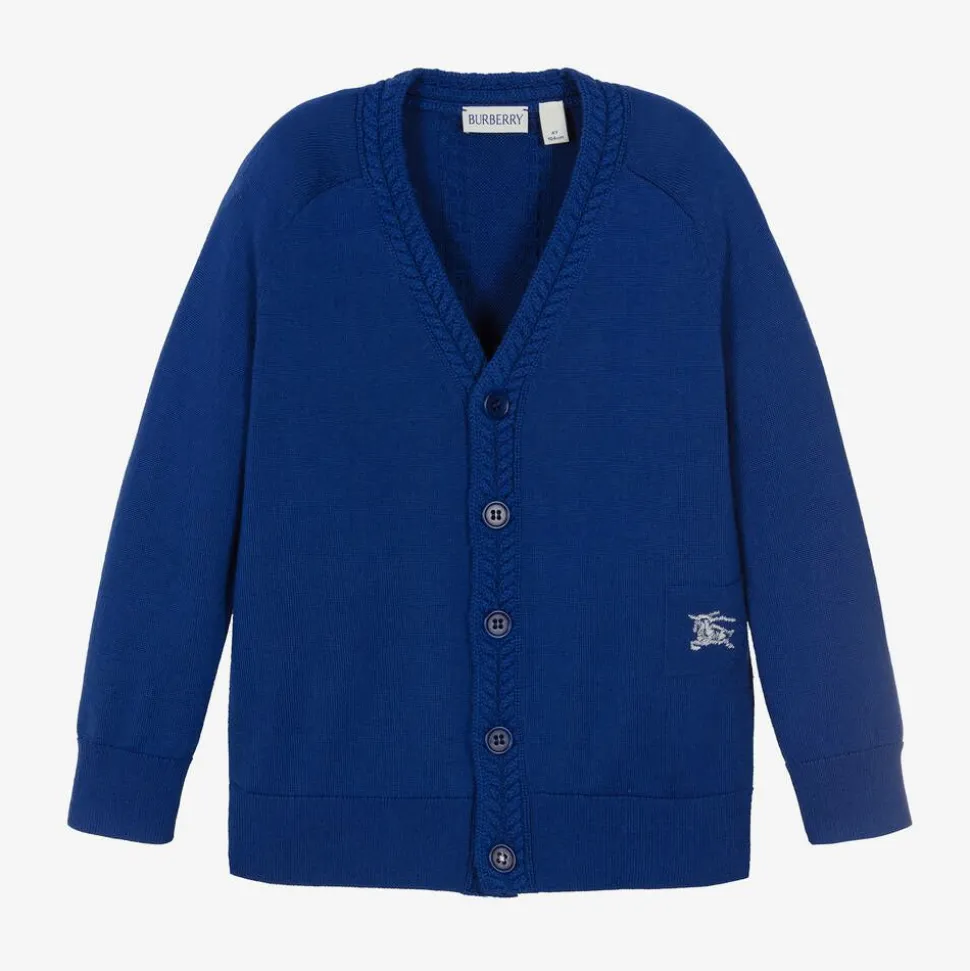 Blue Wool Knit EKD Cardigan