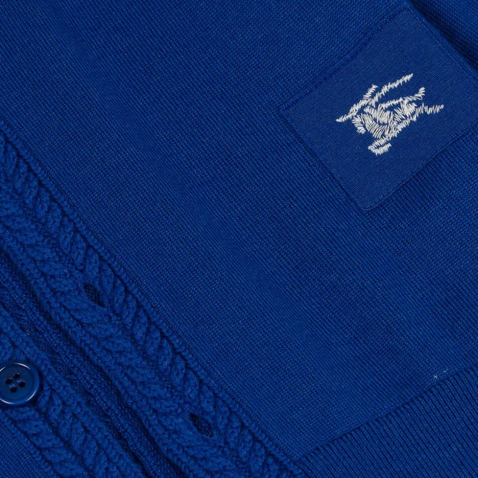 Blue Wool Knit EKD Cardigan