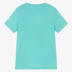 Boys Aqua Green Cotton T-Shirt