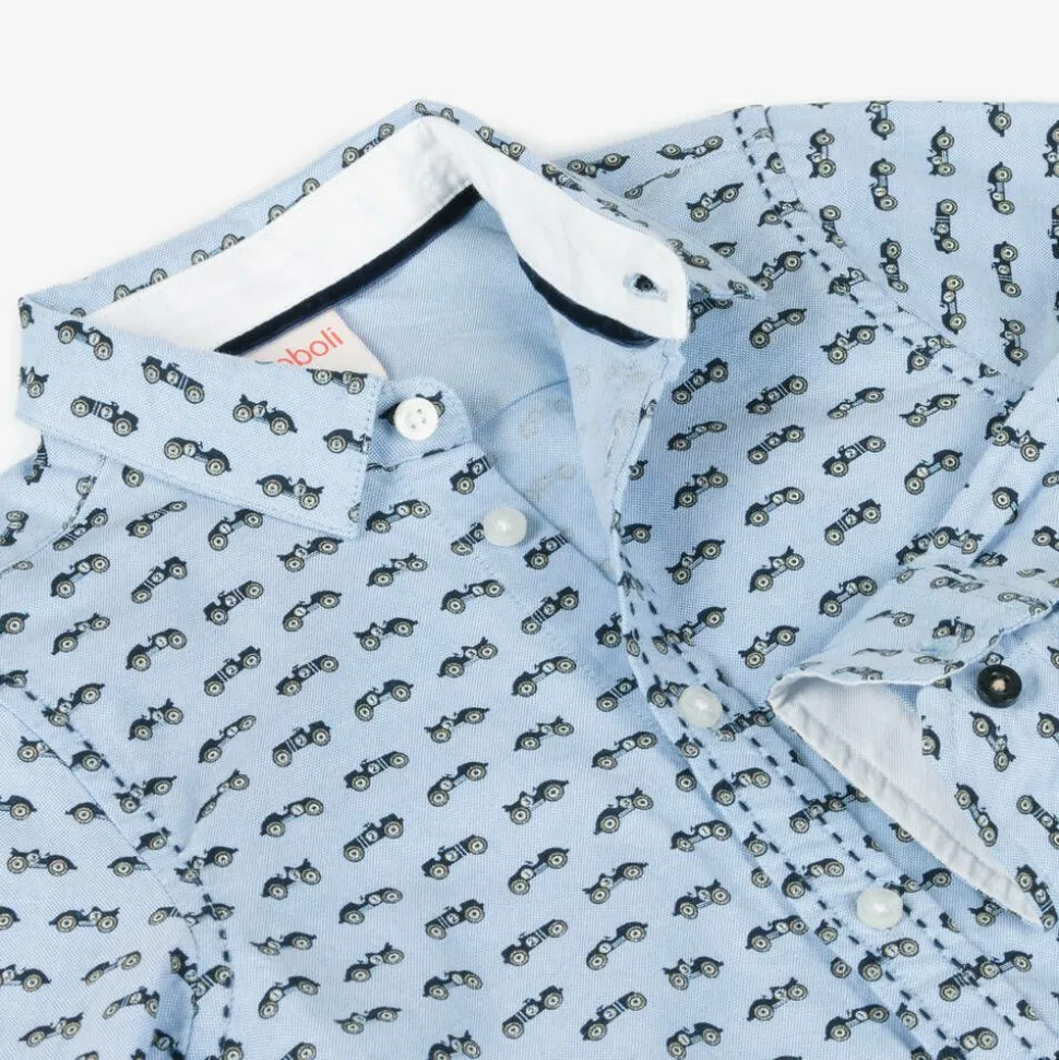 Boys Beige & Blue Needlecord Trouser Set