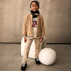 Boys Beige Bomber Jacket