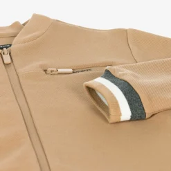 Boys Beige Bomber Jacket