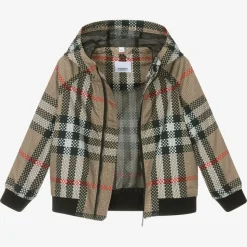Boys Beige Check Jacket