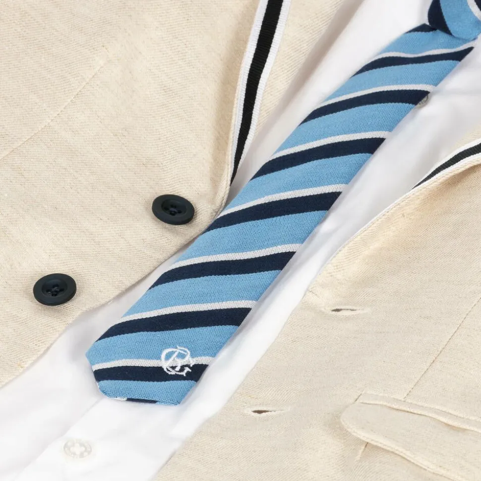 Boys Beige Cotton & Linen Suit