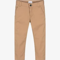 Boys Beige Cotton Chino Trousers