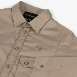 Boys Beige Cotton Shirt