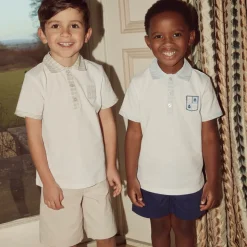 Boys Beige Cotton Shorts