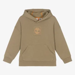 Boys Beige Organic Cotton Hoodie