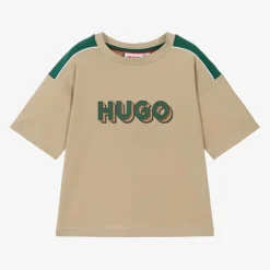 Boys Beige Organic Cotton T-Shirt