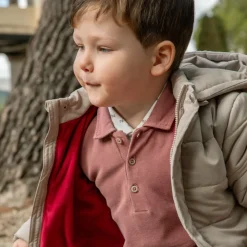 Boys Beige Puffer Coat