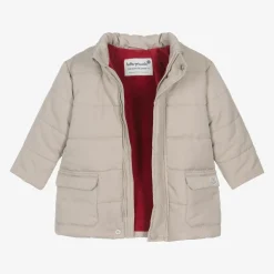 Boys Beige Puffer Coat