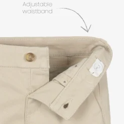 Boys Beige Slim Fit Chino Trousers