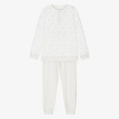 Boys Beige Striped Cotton Pyjamas