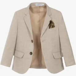 Boys Beige Trouser Suit