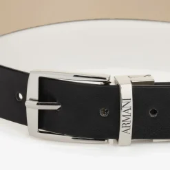Boys Black & Beige Reversible Belt