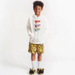 Boys Black & Gold Barocco Shorts