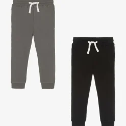 Boys Black & Grey Organic Joggers (2 Pack)