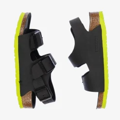 Boys Black Buckled Sandals