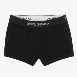 Boys Black Cotton Boxers (2 Pack)