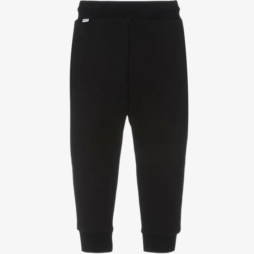 Boys Black Cotton Joggers
