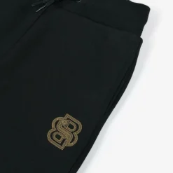 Boys Black Cotton Joggers