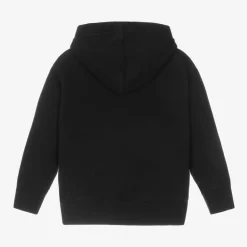 Boys Black Cotton Palm Hoodie