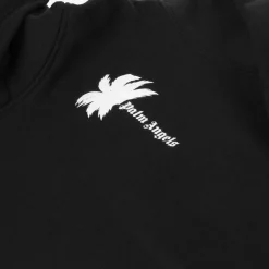 Boys Black Cotton Palm Hoodie