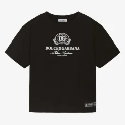 Boys Black Cotton T-Shirt