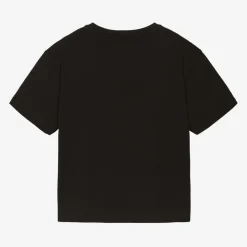 Boys Black Cotton T-Shirt