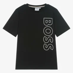 Boys Black Cotton T-Shirt