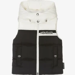 Boys Black Down Padded Gilet