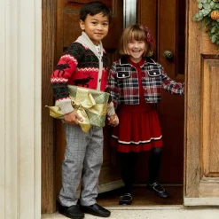 Boys Black Faux Leather Loafers