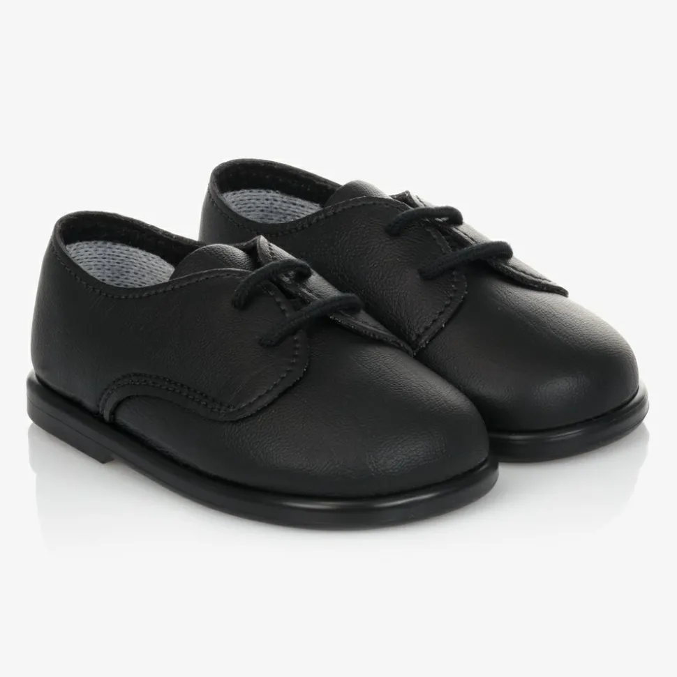Boys Black First Walker Shoes