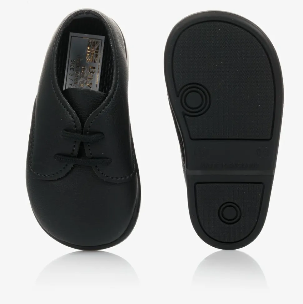 Boys Black First Walker Shoes