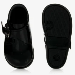 Boys Black First-Walker Shoes