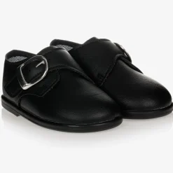 Boys Black First-Walker Shoes