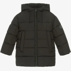 Boys Black Hooded Puffer Coat