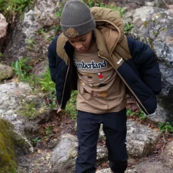 Boys Black Hooded Puffer Jacket