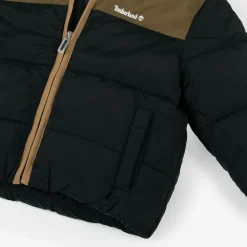 Boys Black Hooded Puffer Jacket