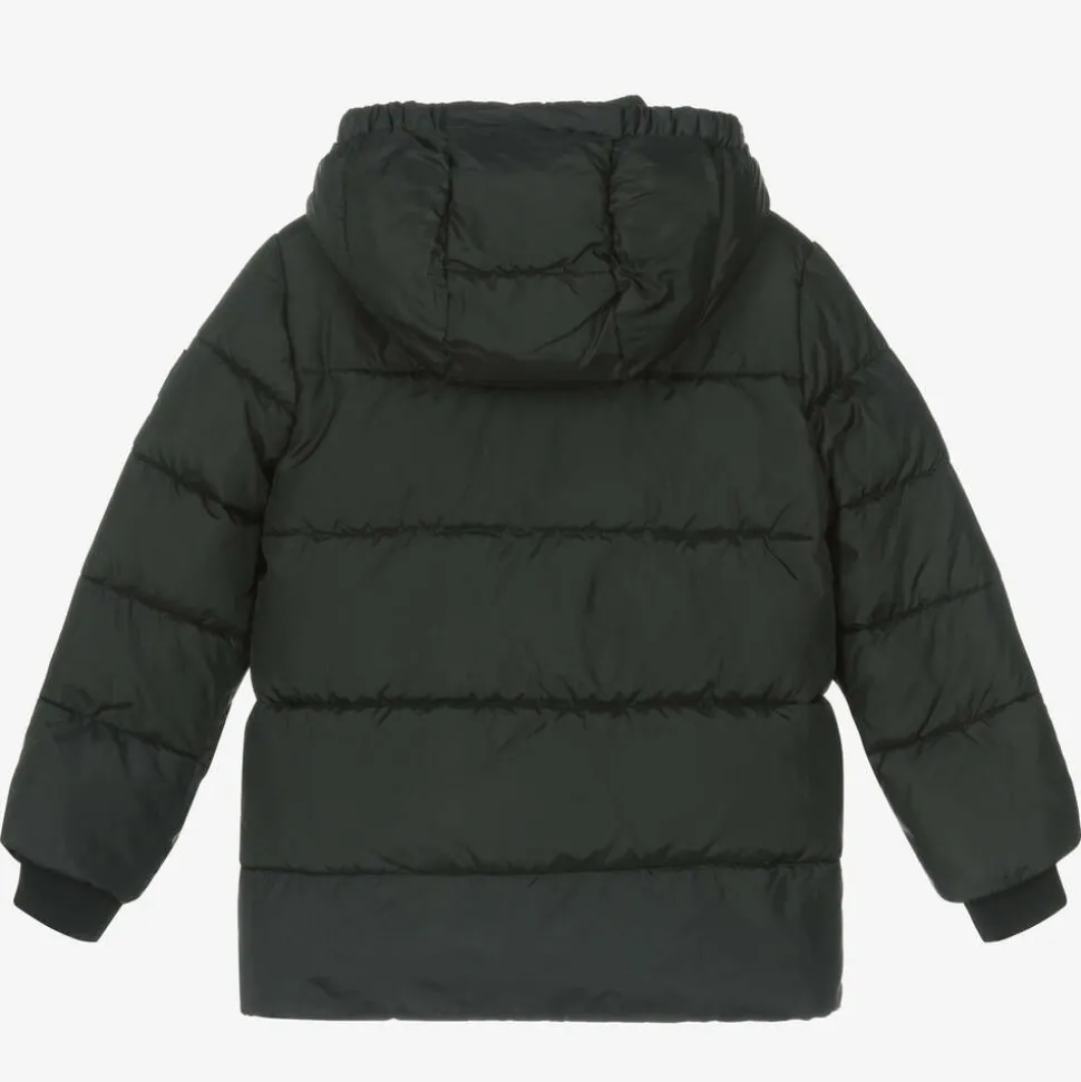 Boys Black Hooded Puffer Jacket