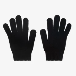 Boys Black Knitted Gloves