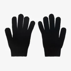 Boys Black Knitted Gloves