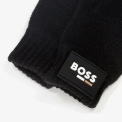 Boys Black Knitted Gloves