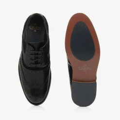 Boys Black Lace-Up Brogues