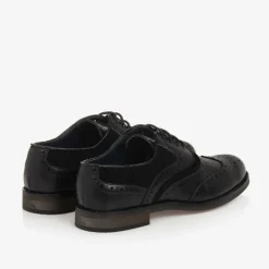 Boys Black Lace-Up Brogues