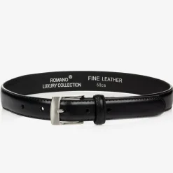 Boys Black Leather Belt